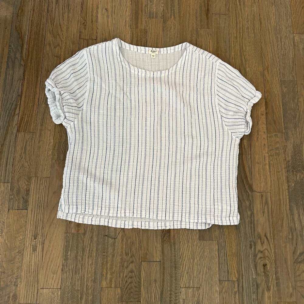 dylan brand white stiped top